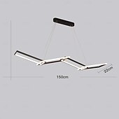 economico Luci a sospensione-150 cm Oscurabile Forme geometriche Luci Pendenti Metallo Acrilico Artistico Moderno geometrico Nero Moderno 110-240 V