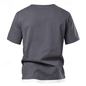 cheap Men&#039;s Casual T-shirts-Men&#039;s T Shirt Tee Short Sleeve Shirt Tee Top Short Sleeve Crew Neck Summer Plain Fashion Designer Basic Patchwork Vacation Street Going out Black Light Green Dark Grey Top Tee for Men