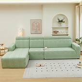 cheap Sofa Cover-Elastic Jacquard Fabric Sofa Cover Stretch Couch Cover Sectional L Shape Sofa Slipcover Corner Case for Living Room 1/2/3/4 Seat