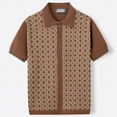 halpa Topit-Retro / vintage 1970 luku Neulos Pusero Cardigan Hippi Virkkaus Painike alas Naamiaispuku Miesten Naamiaiset Loma Arkikäyttö Pride-paraati Aikuisten Toppi Kevät kesä