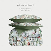 billiga 100% bomull-Blommig Duvet-set 100% Bomull Mjuk och Andningsbar Sängkläder med Färgglada Glasblommor Lätt och Hållbar Täcke Bekväm för alla säsonger Lätt att ta hand om