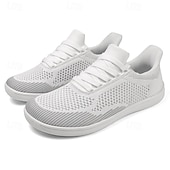 billiga Vardagssneakers-barfota vardagssneakers för män - modern svart, andningsbar mesh, komfortsula - lämplig för dagligt bruk och lätta sporter