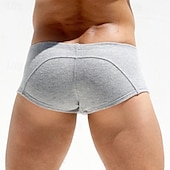 preiswerte Boxershorts für Herren-Herren 1 Stück Boxershorts Polyester Atmungsaktiv Weich Bequem Einfach Mittlere Hüfthöhe Grau