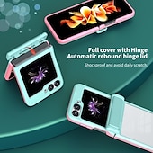 Недорогие Чехлы для Samsung-телефон Кейс для Назначение SSamsung Galaxy Z-флип 6 Z Flip 5 Кейс на заднюю панель Защита от удара Ретро ТПУ ПК