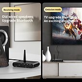 billiga Bluetooth-prylar-bluetooth 5.4 sändare mottagare adapter 3,5 mm aux jack för högtalare headset u disk ps5 ljud mottagare stöd a2dp/avrcp