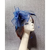 economico Fascinator-Fascinatori Cappello a Reticolo Velato per Matrimonio Giornata delle Donne Con Cappello in Piume Petalo