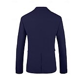 abordables Maillots de plage-Costumes de mariage en lin pour hommes mariage à la plage bleu marine mi-doublé léger d&#039;été décontracté coloré uni coupe standard 2 pièces simple boutonnage deux boutons