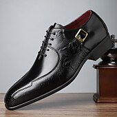 abordables Officiel-Richelieus de luxe pour hommes en similicuir poli beige avec motif floral en relief - parfaits pour les occasions formelles et les réunions d&#039;affaires