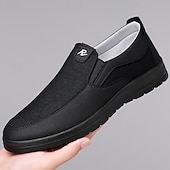 levne Pánské nazouváky a mokasíny-pánské hnědé ležérní slip-on boty se strukturovanou tkaninou, pohodlné a stylové pro každodenní nošení a kancelářské použití