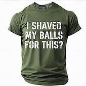 preiswerte Lustige T-Shirts für Männer-Herren Lustiger Slang T Shirt Kurzarm T-Shirt 3D-Druck Rundhalsausschnitt Hemd Mode Täglich Straße Täglich Schwarz Blau Grün Sommer Frühling Bekleidung S M L XL XXL XXXL