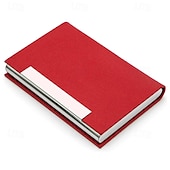 cheap Card Holders &amp; Cases-Business Card Holder/ Case Professional PU Leather &amp; Stainless Steel Multi Wallet Credit Card ID Case/Holder