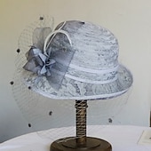 cheap Fascinators &amp; Hats-1950s Retro Vintage Hat Women's Valentine's Day Derby Ascot Horse Racing Festival Adults' Hat All Seasons