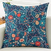 halpa Lomatyynynpäällinen-Easter Pupun Munat Koristeelliset Heittotyynyt Peite 1PC Pehmeä Neliösohvatyynyliina Makuu- ja Olohuoneen Sohva Tuoli