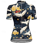 olcso Női trikók-Női Biciklis ruházat Állat Virág Rövid ujjú Kerékpár Póló Dzsörzé 3 hátsó zsebbel Hegyi biciklizés Gyors szárítás Anatómiai tervezés Bélfonalszövet Légáteresztő Sport Fekete Piros Tengerészkék Ruházat