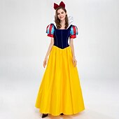preiswerte Damenkostüme-Schnee und die sieben Freunde Prinzessin Fee Kleid Cosplay Kostüm Umhang Verkleiden for Damen Erwachsene Halloween Karneval Party Leistung