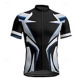 abordables Maillots pour hommes-Homme Maillot Velo Cyclisme Manche Courte Cyclisme Tee-shirt Maillot avec 3 poches arrière VTT Vélo tout terrain Respirable Séchage rapide Conception anatomique Mèche Rouge Bleu Bleu Ciel Des sports