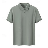 preiswerte Herren Elite Polo-Herren Polo Strick-Polopullover Formell Arbeit Umlegekragen Kurzarm Einfarbig Button-Down Frühling Wein Dunkelgrau Schwarz Weiß Hellgrün Khaki Polo