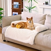 cheap Pet Sofa Cover-Pet Couch Cover for Sofa, Calming Dog Bed for Couch, Fluffy Plush Dog Couch Mat for Furniture Protector for Large Medium Small Dogs and Cats