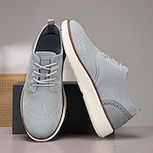 cheap Men&#039;s Sneakers-Men&#039;s Breathable Knit Brogue Sneakers - Casual Lace-Up Lightweight Shoes for Daily Wear &amp; Walking