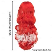 economico Parrucche di Carnevale-Parrucche sintetiche Ondulato Tessitura riccia Taglio scalato Con frangia A macchina Parrucca 28 pollici A1 A2 A3 A4 A5 Capelli sintetici Per donna Classico Comodo Colore Graduale e Sfumato
