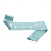 baratos Evento e suprimentos de festa-faixa de decoração para chá de bebê, sálvia &#039;futura mamãe&#039; &amp;Faixas para &quot;futuros pais&quot;, 5 cores com tecido brilhante, presente de maternidade para futuros pais&quot;