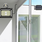 abordables luz del gabinete-Lámpara solar de pared para exteriores, instalación portátil, rango de iluminación conveniente, carga solar de múltiples ángulos, adecuada para patios, cercas de villas, luces solares con clip