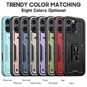 levne Pouzdra pro iPhone-telefon Carcasă Pro iPhone 16 Pro Max Plus iPhone 15 Pro Max Plus iPhone 14 13 12 Pro Max Plus Zadní kryt Držák na prsteny Magnetické Nárazuvzdorné Retro TPU PC