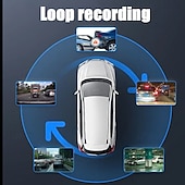 abordables Cámaras de visión trasera para coche-DVR para coche, grabadora para coche, cámara para coche de 1080p, cámara delantera y trasera para coche, grabadora para coche con visión nocturna, modo de estacionamiento las 24 horas
