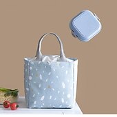 cheap Outdoor Recreation-Imitation Hemp Insulated Lunch Bag – Portable Handheld Food Carrier for Students, Fresh-Keeping Picnic Tote