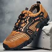 baratos Ténis para Homem-calçados masculinos para caminhadas ao ar livre, malha respirável com sola durável, calçados confortáveis para trilhas