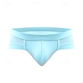 お買い得  メンズのボクサーパンツ-男性用 １枚 ベーシックパンティー ブリーフ パッチワーク ポリエステル 高通気性 ソフト 快適 平織り ミッドライズ ライトピンク ブラック