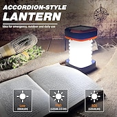 abordables Luces y linternas para acampar-Luces LED solares exteriores linternas de camping solares plegables linternas linternas de mano LED recargables por USB lámpara a prueba de agua y portátil para camping emergencias apagones huracanes