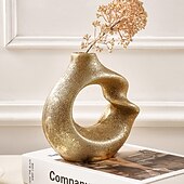 cheap Vases &amp; Basket-Minimalist Spiral Circle Vase, Resin Home Decor for Dining Room, Hotel, Restaurant, Tabletop and Entryway Decoration, Ideal for Floral and Green Plant Hydroponics, All-Season Use