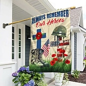 cheap Garden Flags, Banner-4th of July Veteran's Day Garden Flag 12 x 18 Inch Yard Flags, Independence Day Memorial Day Small Garden Flags for Outside, Outdoor Flags, Holiday Garden Flags for All Seasons