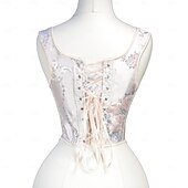 olcso Fűzők-Retró Középkori Reneszánsz Fűző Prsluk Bustier Női Kelta Fantasy Mindszentek napja Farsang Álarcos mulatság Parti Alkalmi / Napi LARP Felnőttek Fűző