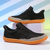 billiga Vardagssneakers-barfota vardagssneakers för män - modern svart, andningsbar mesh, komfortsula - lämplig för dagligt bruk och lätta sporter