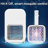 お買い得  電気蚊忌避剤-USB充電式電動蚊たたき – 充電式家庭用蚊殺しランプ、電気ショック付きハエ叩き