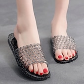 billige Hjem Tøfler-Krystall Slippers Kvinner Hjem Ikke Glatt Luktfri Tyk Kvalitet Holdbar Dusj Slippers Rett Drag Kvinner