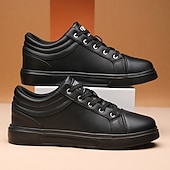 cheap Casual Sneakers-Men's Red Leather Sneakers with Sleek Design - Bold Casual Streetwear for Everyday Comfort