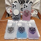 tanie Etui do iPhone&#039;ów-Etui na telefon dla iPhone 16e iPhone 16 Pro Max Plus iPhone 15 Pro Max Plus iPhone 14 13 12 Pro Max Plus etui tylnie z wsparciem stoiska lustro magnetyczne Retro TPU PC