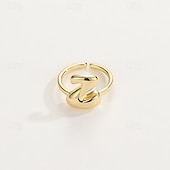 economico I regali-anello con lettera personalizzata, regalo per la mamma, anello con alfabeto regolabile placcato oro 18k, finitura liscia, anello iniziale a fascia aperta, gioielli eleganti per le donne