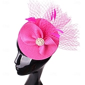 voordelige Fascinators &amp; Hoeden-Helm Veren Bruiloft Avond Feest Elegant Bruiloft Met Veer Helm Hoofddeksels