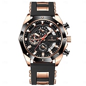 cheap Quartz Watches-POEDAGAR Fashion Men Watch Waterproof Luminous Chronograph Date Man Wristwatch Silicone Strap Luxury Sports Men&#039;s Quartz Watches