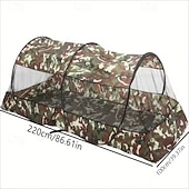 cheap Outdoor Activity-Portable Camouflage Mosquito Net Tent Easy Installation Sunshade and Insect Proof Waterproof Fabric Suitable for Outdoor Travel