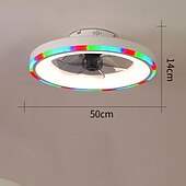 preiswerte Dimmbare Deckenleuchten-2-flammig 50 cm Dimmbar Deckenventilator Metall Acryl Modern Nordischer Stil 220-240V