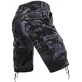 baratos Clássico-Homens Bermuda Cargo Shorts camuflados Calção Shorts de verão Bolso multi Bolso com aba camuflagem Côr Camuflagem Conforto Vestível Comprimento do joelho Ao ar livre Esporte Diário Moda Casual