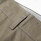 cheap Dress Shorts-Men's Shorts Dress Shorts Summer Shorts Work Shorts Golf Shorts Buttons Multi Pocket Plain Comfort Wearable Knee Length Outdoor Daily Holiday Fashion Casual Black Army Green