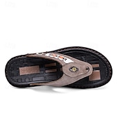preiswerte Urlaubsandalen-Sportliche Flip-Flops aus Kunstleder für Herren mit sportlichem Logodetail – strapazierfähiges, lässiges Sommerschuhwerk für aktives Tragen