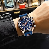 cheap Quartz Watches-POEDAGAR Fashion Men Watch Waterproof Luminous Chronograph Date Man Wristwatch Silicone Strap Luxury Sports Men&#039;s Quartz Watches