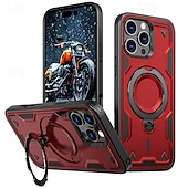 お買い得  iPhone用ケース-電話 ケース 用途 iPhone 16 Pro Max プラス iPhone 15 プロマックスプラス iPhone 14 13 12 Pro Max Plus バックカバー スタンド付き 磁石バックル ワイヤレス充電をサポート レトロ風 TPU PC